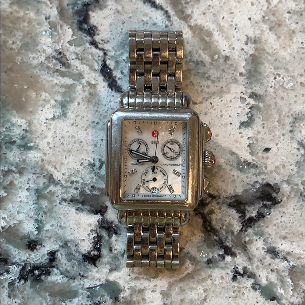 Michele Deco Diamond Detail Watch